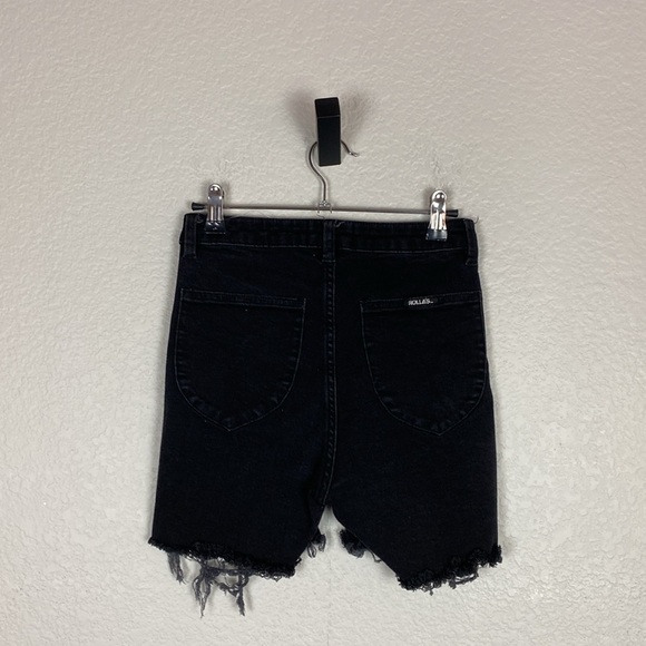Rolla’s black cut off denim shorts - Picture 4 of 4